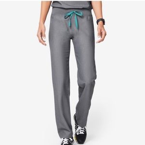 FIGS Livingston Basic Scrub Pants Gray Teal Medium